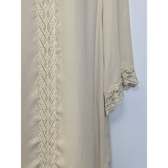 ASTR Womens Midi Dress Long Back Quarter Sleeve Cream Size XS - Picture 2 of 7